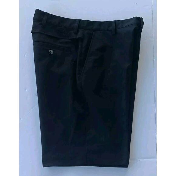 Adidas Clima Cool Black Shorts Men Pocket Casual Flat Front Logo Stretch Size 32 - Picture 1 of 8